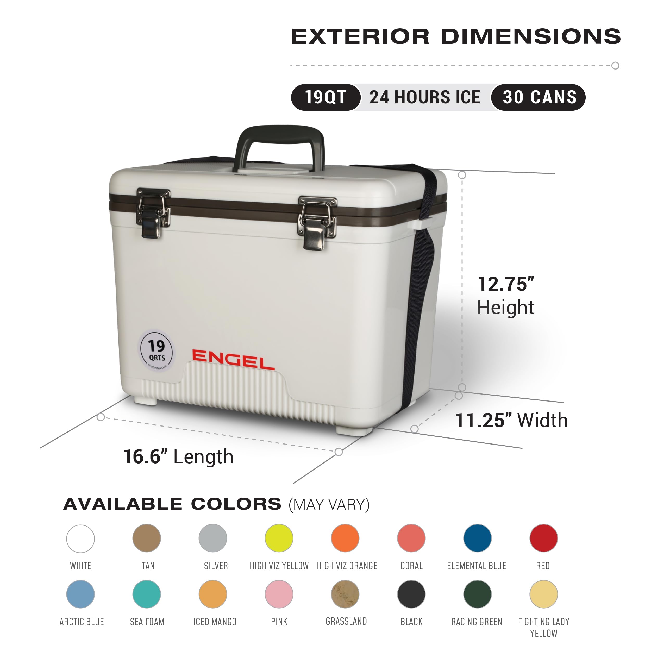 19 Qt Leakproof Dry Box Cooler