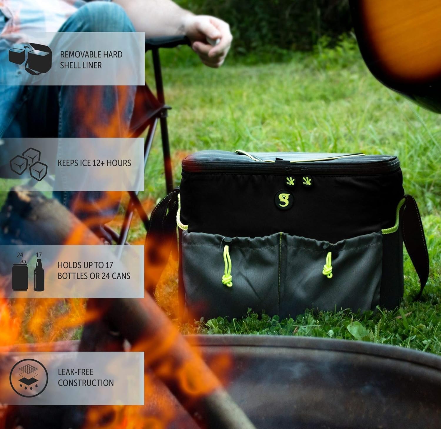 Large Tote Cooler Bag with Hard Liner