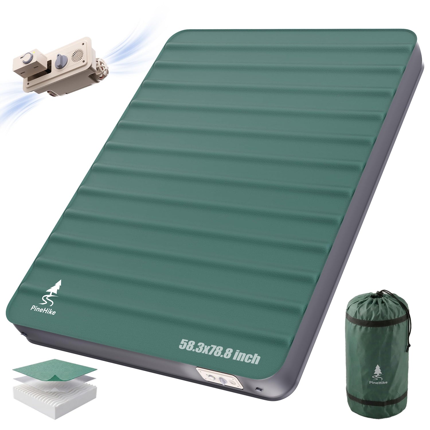 2 Person Memory Foam Camping Sleeping Pad with Electric Pump