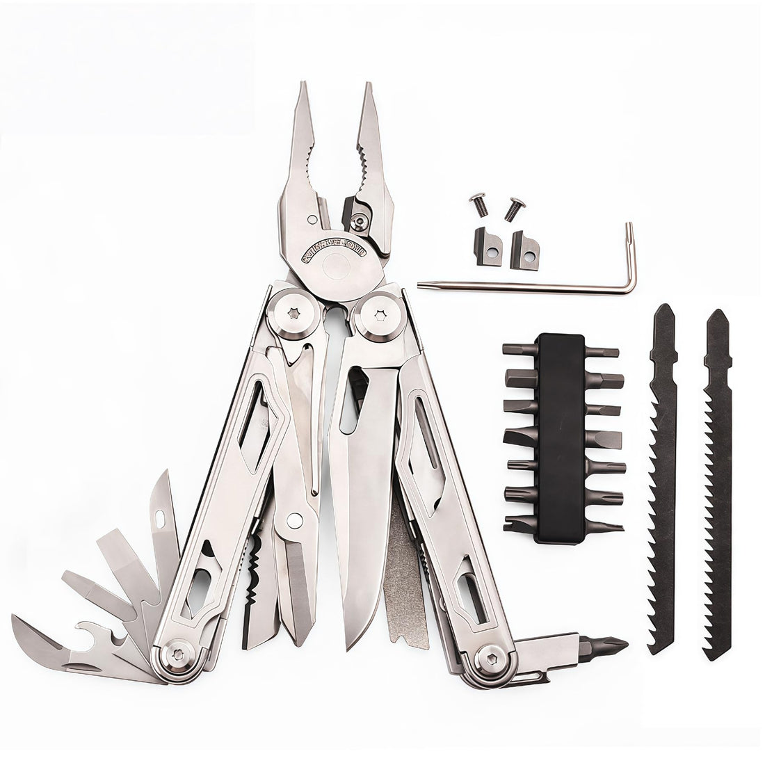 36-in-1 Stainless Steel Multi-Tool Pliers with Bit Set