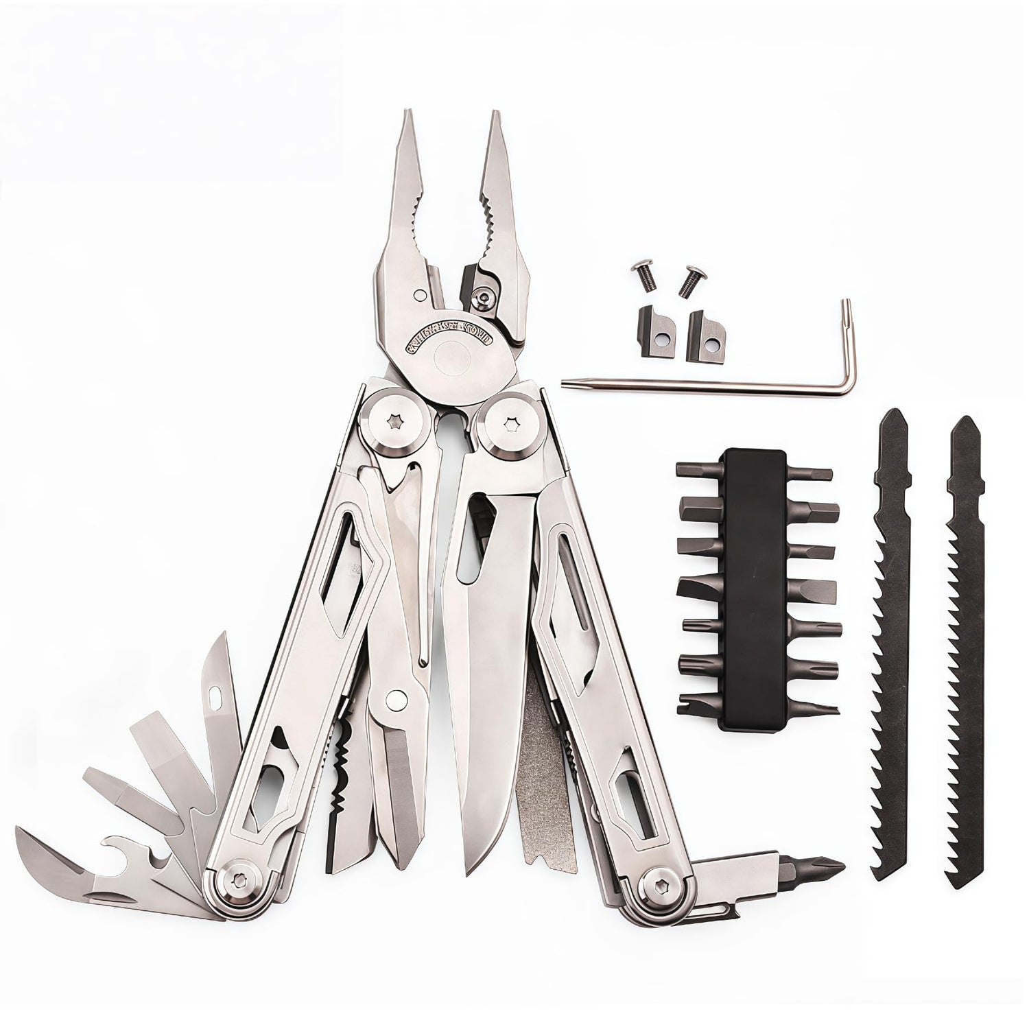 36-in-1 Stainless Steel Multi-Tool Pliers with Bit Set