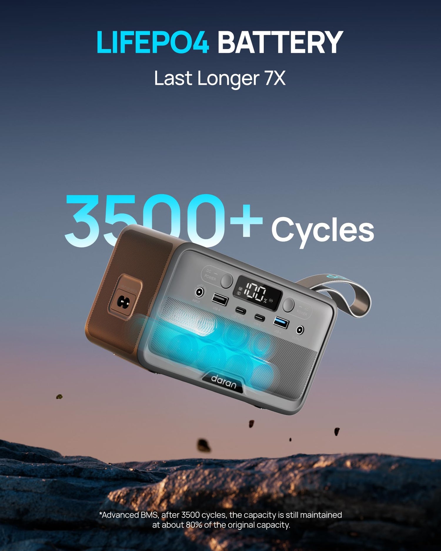 Ultra-Light Portable Power Station 89.6Wh 100W Battery Backup