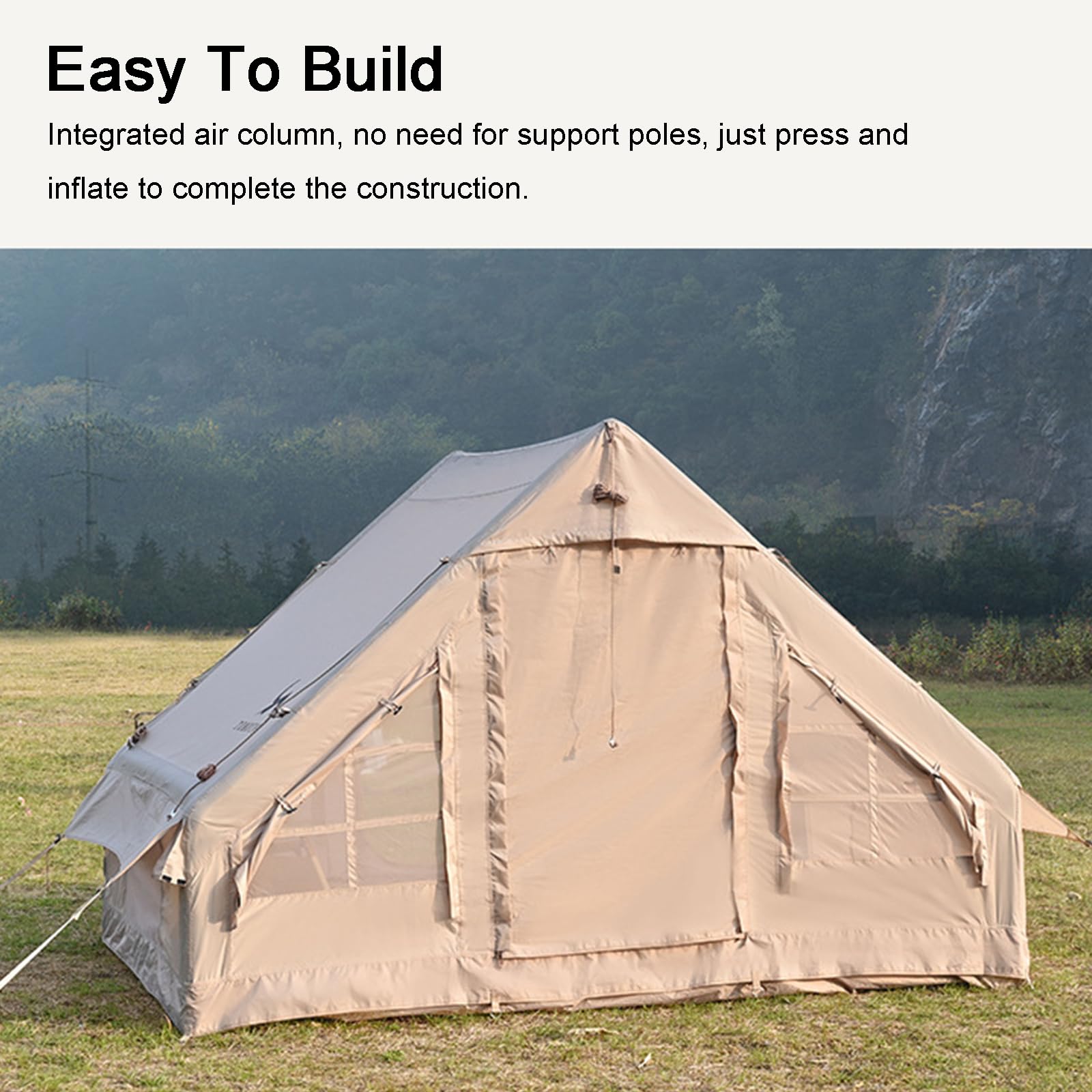 Large Inflatable 4-Season Camping Tent 5–6 Person