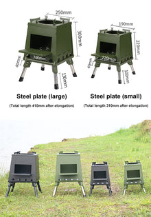 Portable Camping Rocket Wood Stove with Storage Bag