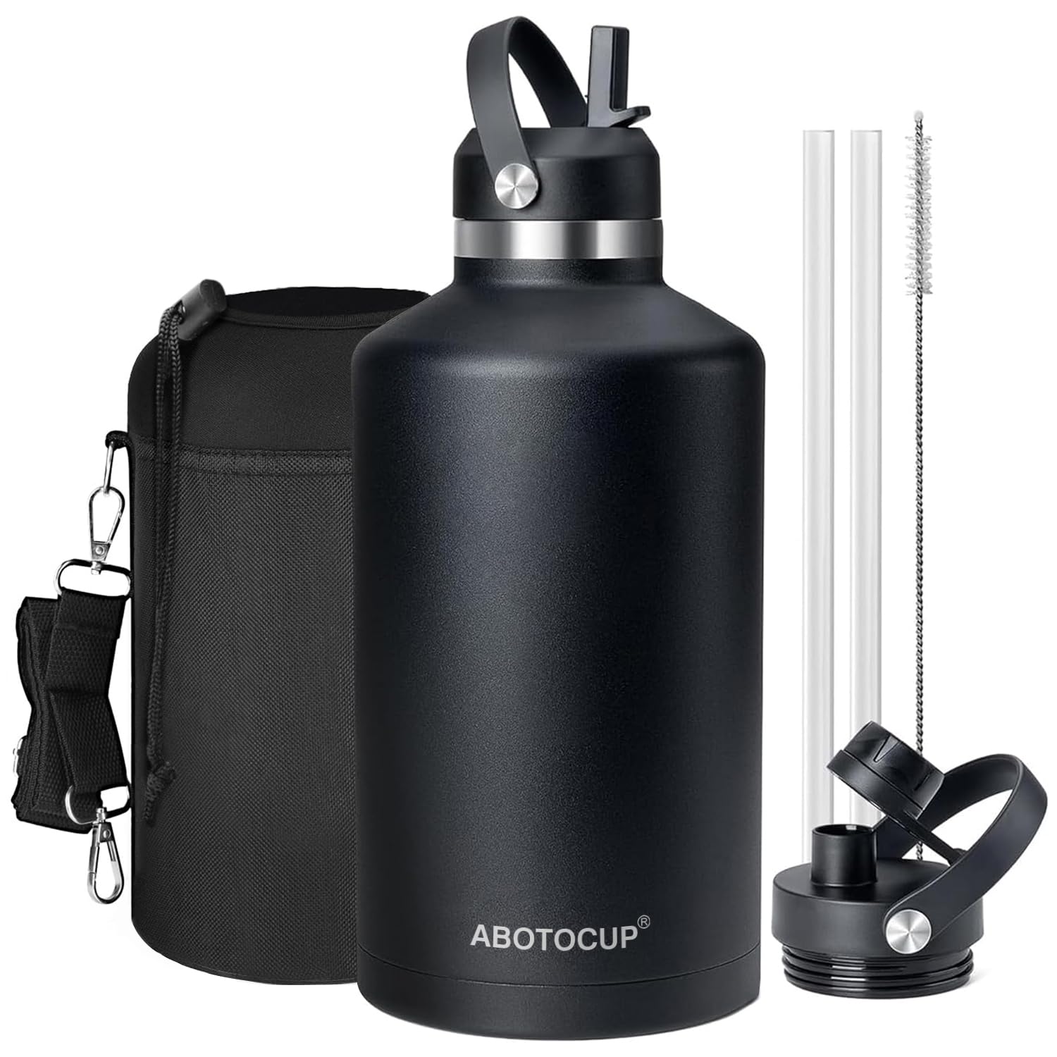 Stainless Steel Insulated Water Bottle with Straw Lid