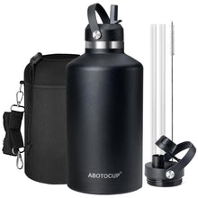 Stainless Steel Insulated Water Bottle with Straw Lid