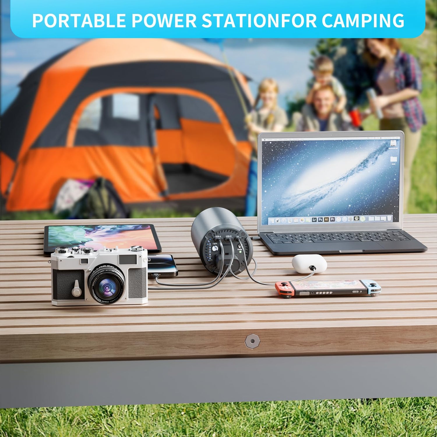 100W Portable Power Bank with AC Outlet 98Wh 27000mAh