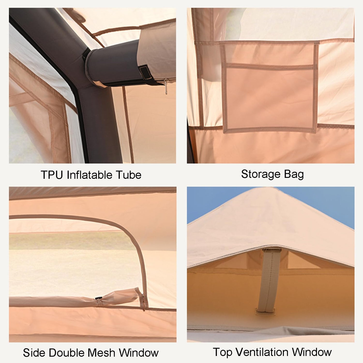 Large Inflatable 4-Season Camping Tent 5–6 Person