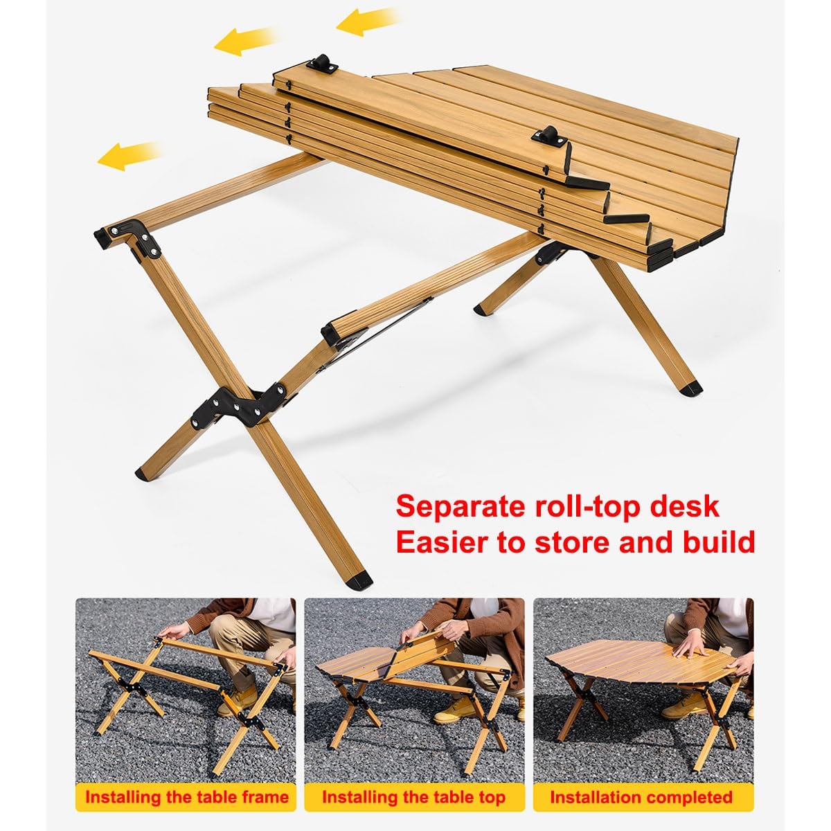 Foldable Aluminum Camping Table with Carry Bag