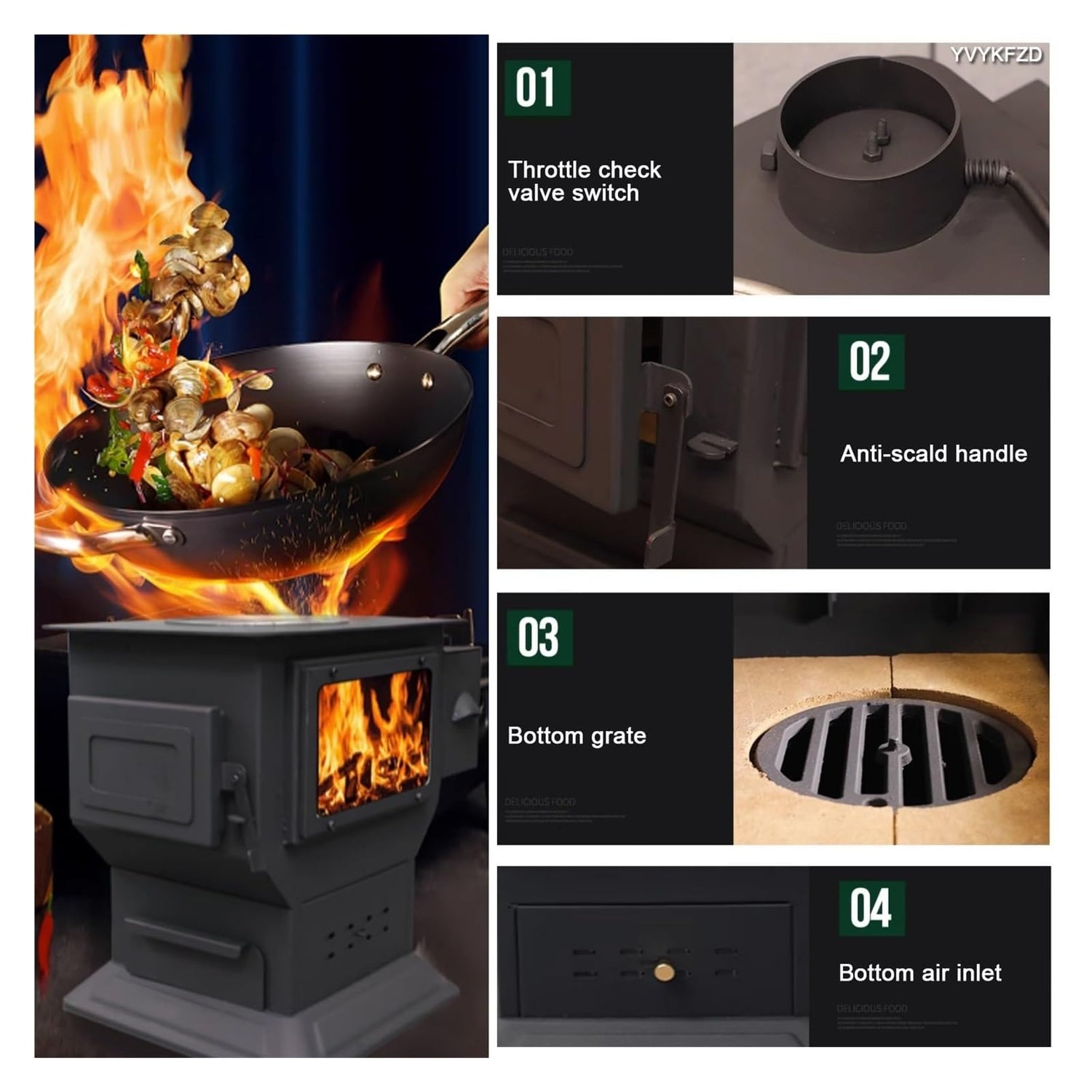 Cast Iron Camping Wood Stove
