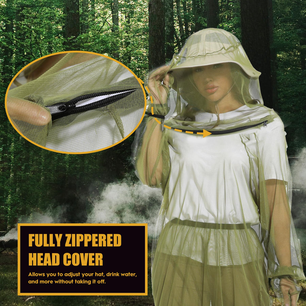 6-Piece Mosquito Protection Suit with Hood & Pants