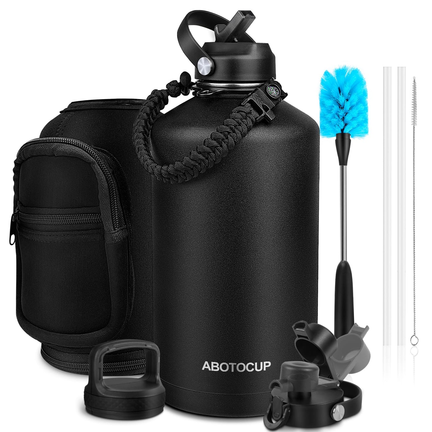 Stainless Steel Insulated Water Bottle with Straw Lid