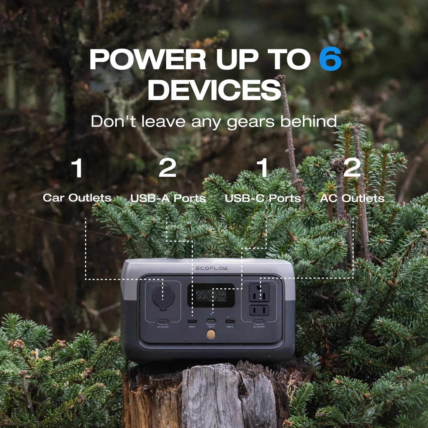 Portable Power Station 245Wh LiFePO4 Battery Backup