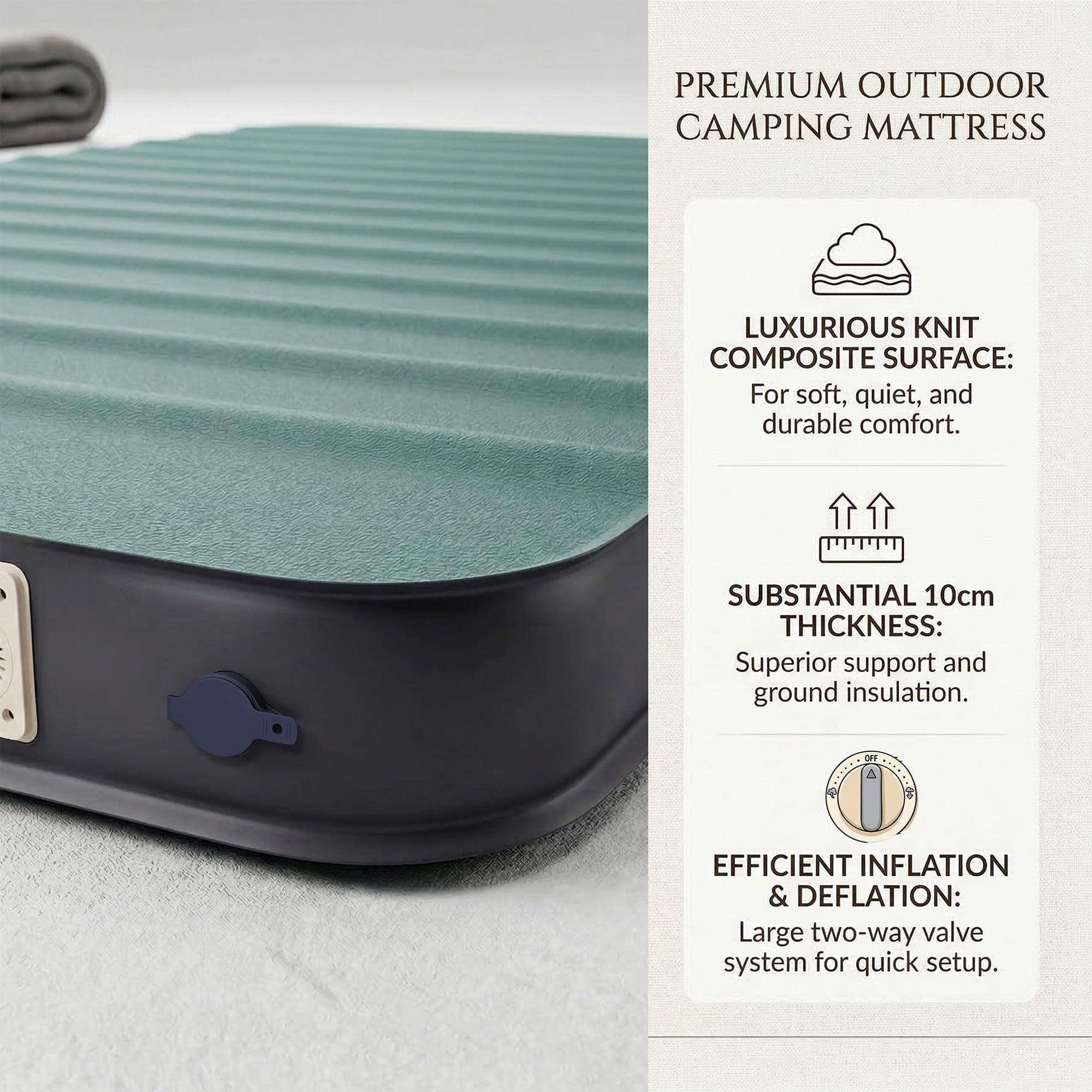 2 Person Memory Foam Camping Sleeping Pad with Electric Pump