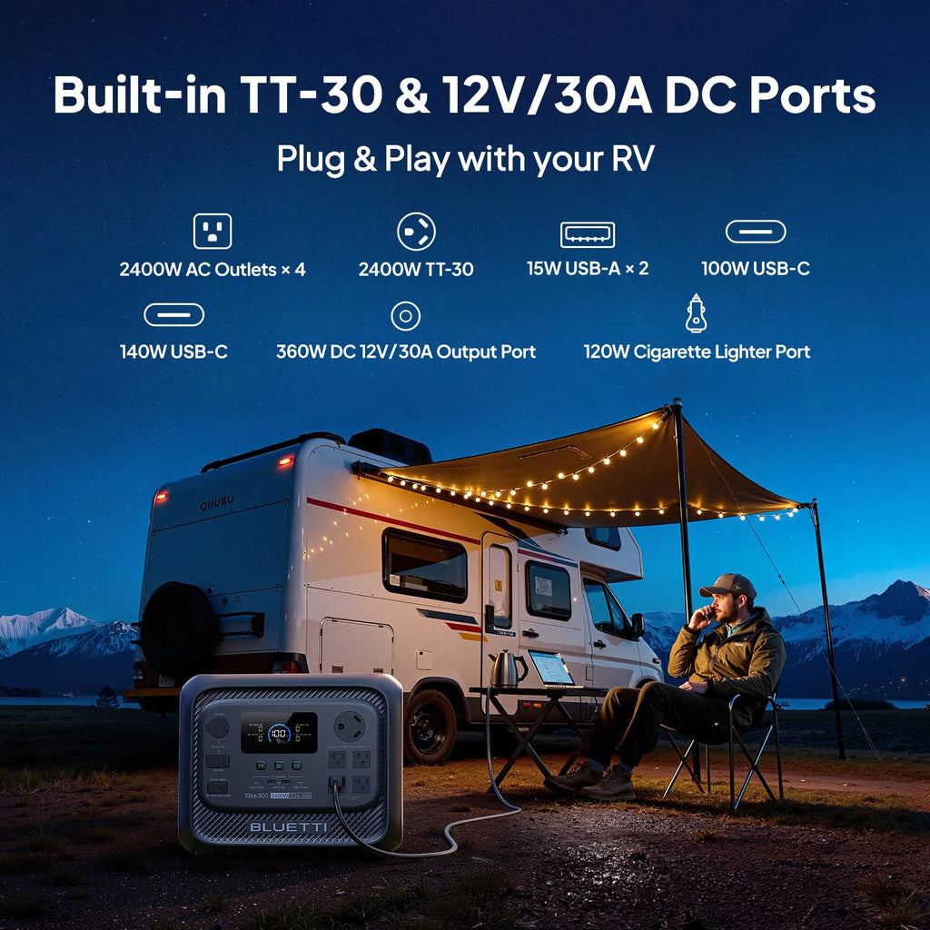 Portable Power Station 3014Wh 2400W LiFePO4 Battery Backup