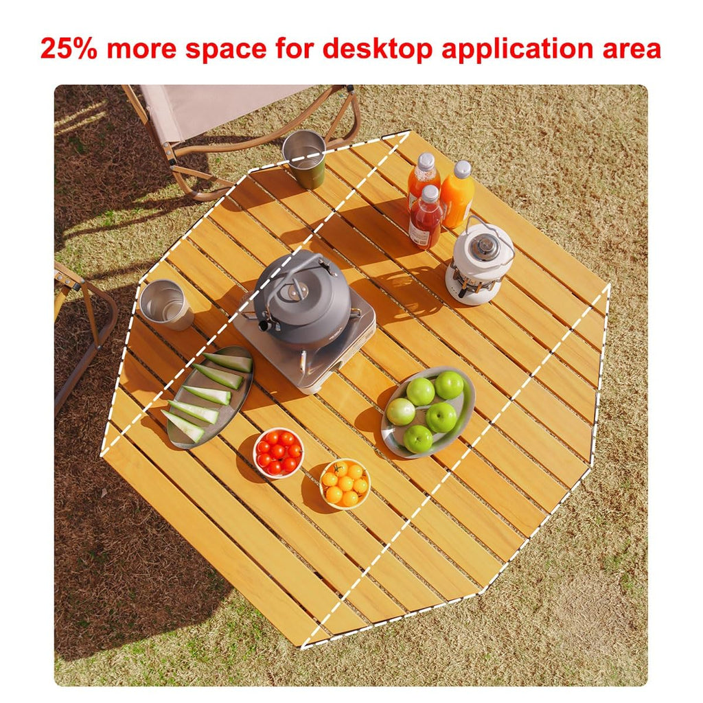Foldable Aluminum Camping Table with Carry Bag