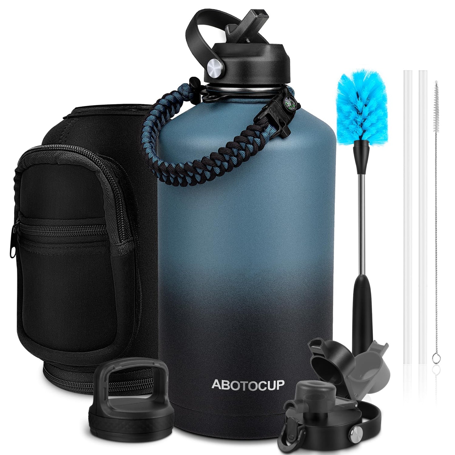 Stainless Steel Insulated Water Bottle with Straw Lid