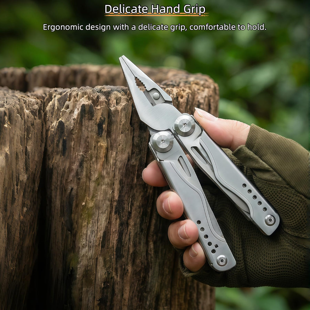 Stainless Steel Multi-Tool Pliers with Screwdriver Bits