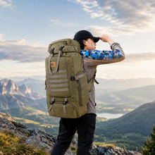 ASWRTYJO 80L Backpack Hiking Multi Compartment Travel Mountaineering Bag